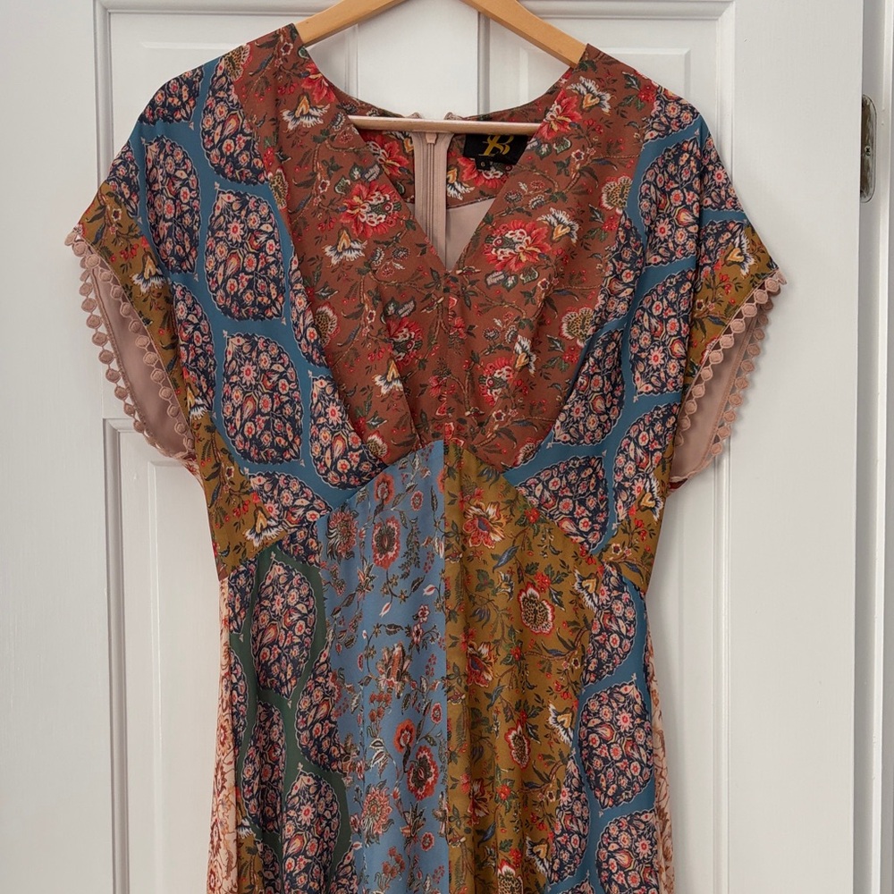 Sachin + Babi Multicolor Patchwork Maxi Dress - image 12